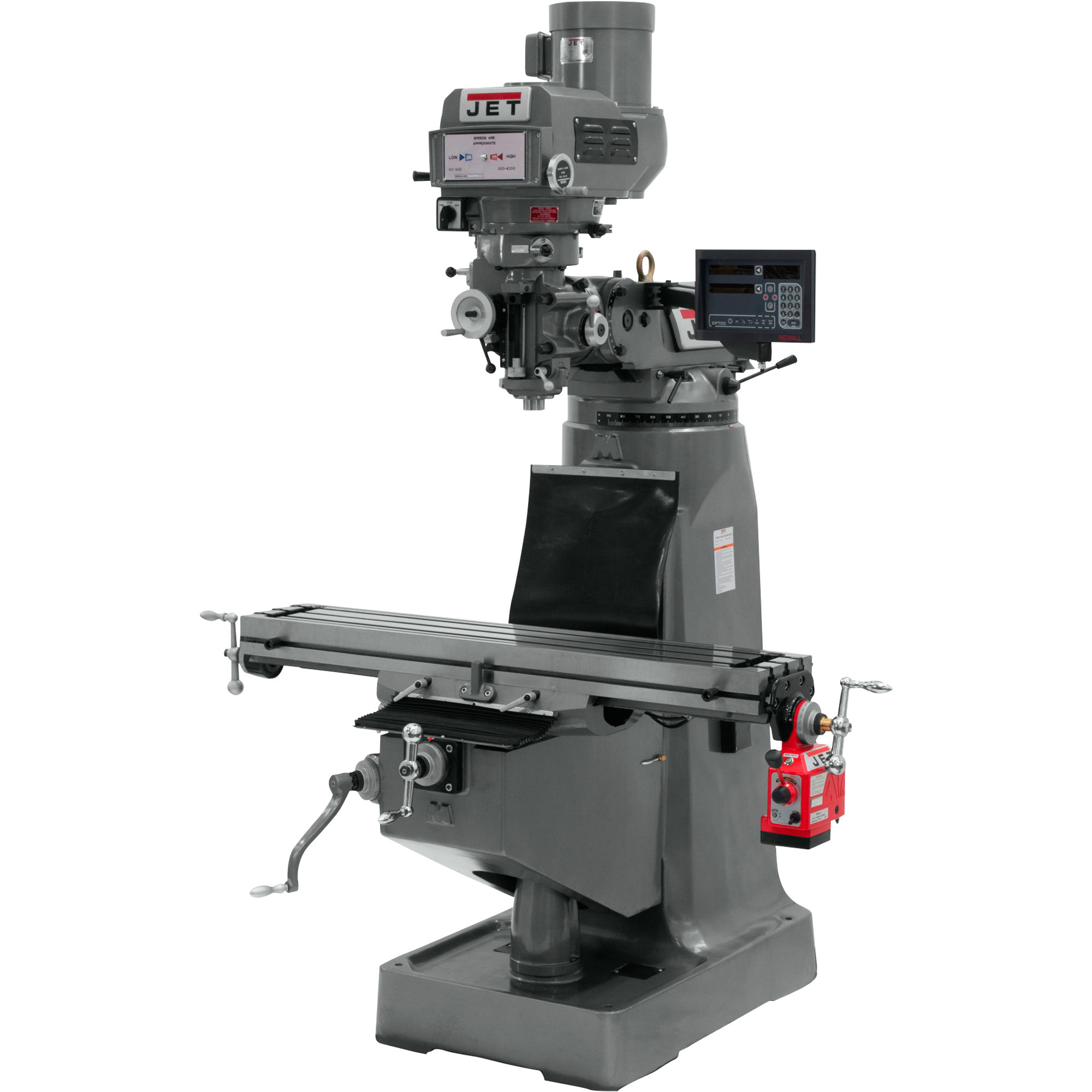 JET Mill With Newall DP700 DRO and X-Axis Powerfeed, Variable Speed, 3 Phase, Model# JTM-4VS/690087